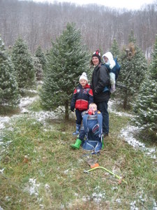 Family with their tree